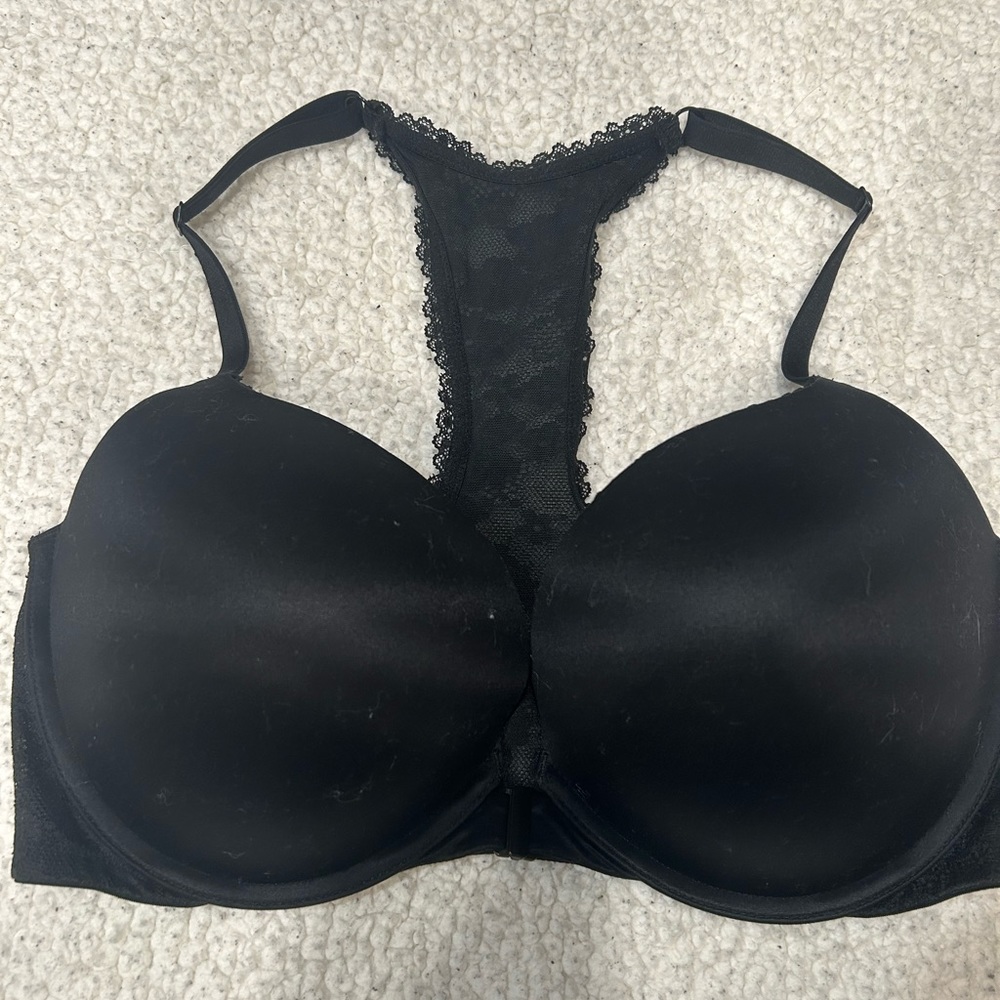 Body By Victoria’s Secret Black Front Close Push-Up Bra